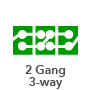 Smart 3-Way Switch - Socket 118 - 2 Gang
